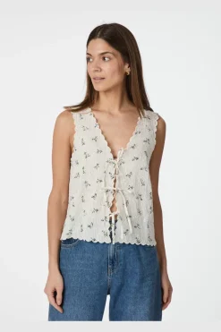 Bibi Embroidery Print Top 165122*Neo Noir Clearance