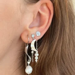 Stine A Big Dot Bella Moon With Blue Lagune Stone< Øreringe