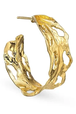 Jane Kønig Big Leaf Hoop< Øreringe