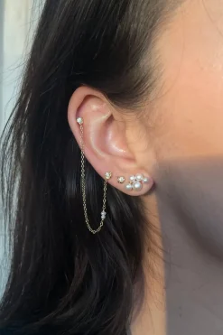 Stine A Bloom Pearl Berries Earring Silver< Øreringe