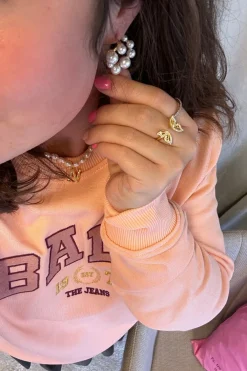 Brass Earring*Mellow Moon New