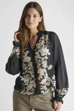 Brise Printed Voile Blouse*Neo Noir Hot