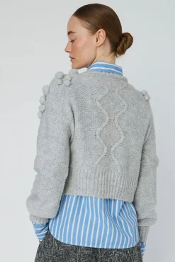 Stella Nova Cable Knit With Bobblestw54-3294< Strik|Bluser & Skjorter