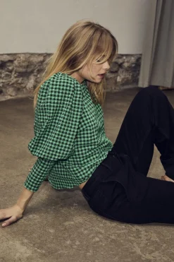 Calebcc Check Bow Blouse 35627*Co´Couture New