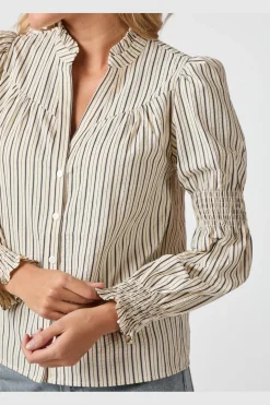 Camilla Contrast Blouse 164669*Neo Noir Clearance