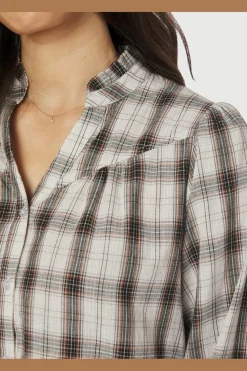 Neo Noir Camisa Big Check Blouse 166886< Bluser & Skjorter