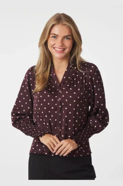 Neo Noir Camisa Dot Blouse 167161< Bluser & Skjorter|Ammevenligt Tøj