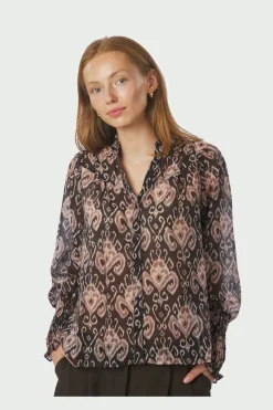 Neo Noir Camisa Print Blouse 167189< Bluser & Skjorter|Ammevenligt Tøj