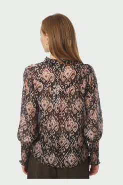Neo Noir Camisa Print Blouse 167189< Bluser & Skjorter|Ammevenligt Tøj