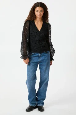 Neo Noir Candice Embroidery Blouse 163848< Bluser & Skjorter