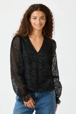 Neo Noir Candice Embroidery Blouse 163848< Bluser & Skjorter