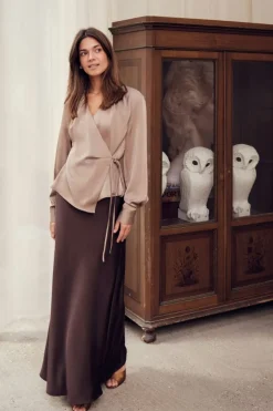 Caprina Heavy Sateen Blouse 166961*Neo Noir Hot