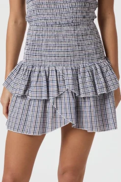 Neo Noir Carin Double Check Skirt 165124< Sæt 🛍️|Nederdele