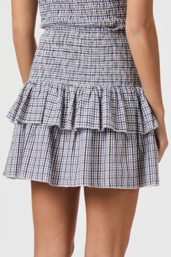 Neo Noir Carin Double Check Skirt 165124< Sæt 🛍️|Nederdele