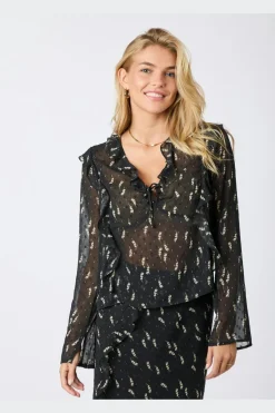 Neo Noir Carola Flower Branch Blouse< Bluser & Skjorter|Sæt 🛍️