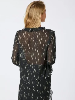 Neo Noir Carola Flower Branch Blouse< Bluser & Skjorter|Sæt 🛍️