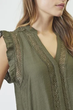 Co´Couture Caryncc Frill Top 35837< T-Shirts & Toppe