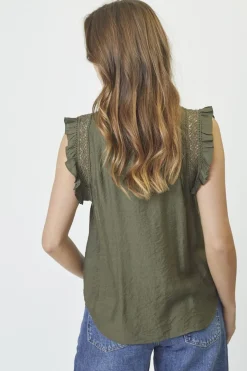 Co´Couture Caryncc Frill Top 35837< T-Shirts & Toppe