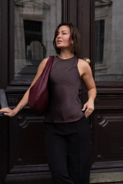 Celina Heavy Sateen Top 167209*Neo Noir Sale