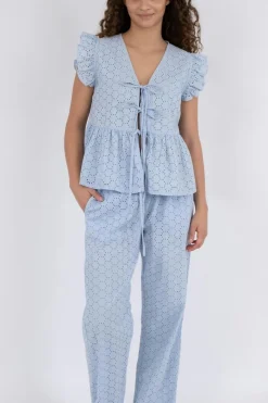 Claira Broiderie Pants*Neo Noir Outlet