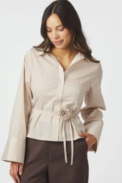 Neo Noir Clarida Rose Stripe Shirt 166504< Bluser & Skjorter|Ammevenligt Tøj