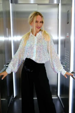 Classy Sequins Shirt*Valentin Studio Sale