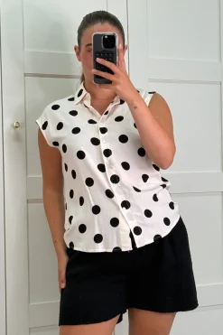 Cleo Polka Dot Blouse*A-bee Online