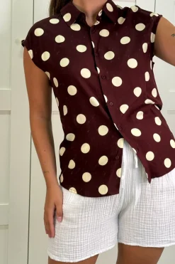 A-bee Cleo Polka Dot Blouse< Bluser & Skjorter|Ammevenligt Tøj