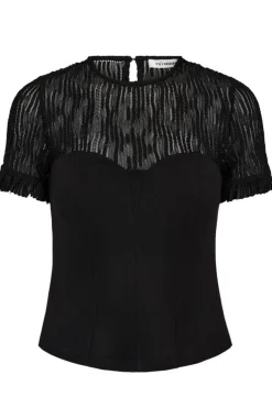 Co´Couture Coltoncc Lace Mix Top 352< T-Shirts & Toppe