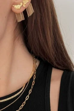 Dancing Chains Behind Ear-Earring Goldenen*Stine A