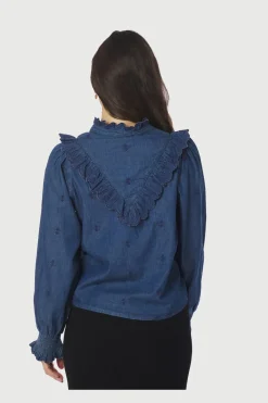 Neo Noir Degas Denim Blouse 166229< Bluser & Skjorter|Ammevenligt Tøj