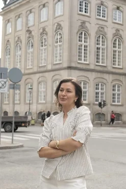 Neo Noir Diana Crepe Stripe Blouse 165203< Bluser & Skjorter