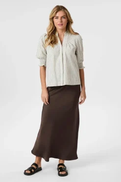 Neo Noir Diana Crepe Stripe Blouse 165203< Bluser & Skjorter