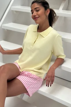 Continue Diane Polo Ss 14825< Strik|Bluser & Skjorter