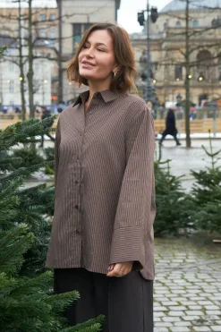 Neo Noir Dita Striped Line Shirt 166888< Bluser & Skjorter|Ammevenligt Tøj