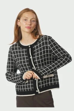 Neo Noir Doro Stitch Knit Cardigan 164513< Cardigans|Ammevenligt Tøj