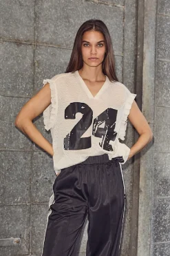 Haute L'Amitié Drift Frill V-24 Top HL10306< T-Shirts & Toppe