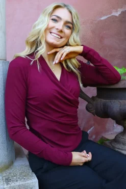 Ea Ls Wrap Blouse 22258*Liberte