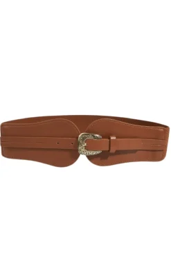 Anobel Copenhagen Elastic Raffia Belt With Round Buckle LH5008< Bælter