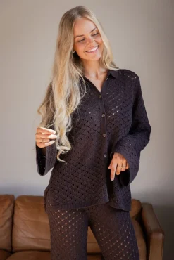 Molly&My x Julie Elgaard Elina Knit Blouse 167102< Sæt 🛍️|Bluser & Skjorter
