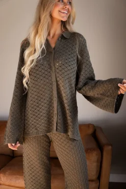 Molly&My x Julie Elgaard Elina Knit Blouse 167102< Sæt 🛍️|Bluser & Skjorter