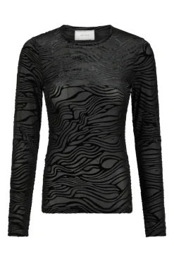 Neo Noir Ella Zebra Burnout Blouse< Bluser & Skjorter