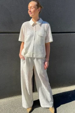 Sisters Point Elsia-Sh.Ss 18972< Bluser & Skjorter|Ammevenligt Tøj