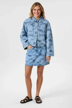 Neo Noir Emilia Embrodiery Jacket 164790< Sæt 🛍️|Overtøj & Jakker