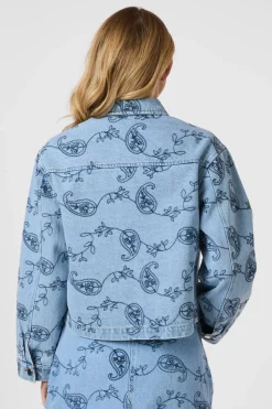 Neo Noir Emilia Embrodiery Jacket 164790< Sæt 🛍️|Overtøj & Jakker