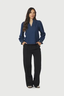 Emmeline Denim Blouse 164434*Neo Noir Sale