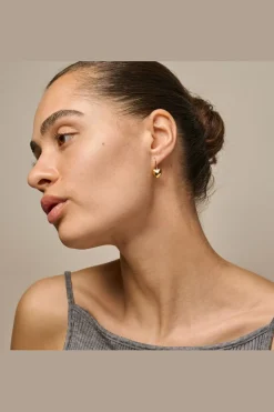 Enamel Copenhagen Enearrings, Poma Drop Heart E443G< Øreringe