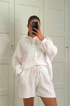 A-bee Estelle- White< Shorts