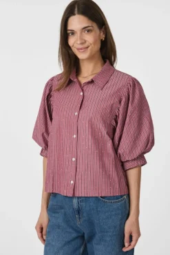 Neo Noir Etta Soft Stripe Stone Shirt 166416< Bluser & Skjorter|Ammevenligt Tøj