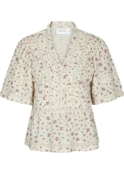 Neo Noir Evienne Floral Blush Top 626< T-Shirts & Toppe
